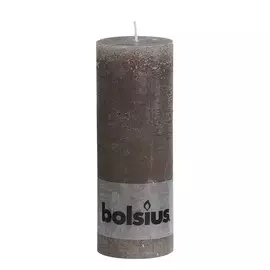 Свеча Bolsius block Rustic Metallic 19x6,8 см темно-серая