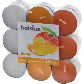 Свеча Bolsius чайная ароматическая Манго 18 шт