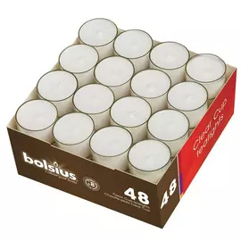 Свеча Bolsius чайная белая 48 шт