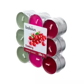 Свеча Bolsius чайная клюква 18 шт