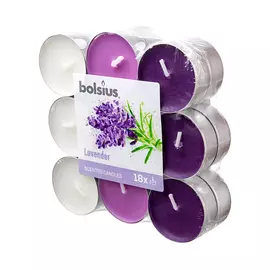 Свеча Bolsius чайная лаванда 18 шт