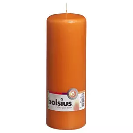 Свеча Bolsius оранжевая 20х7 см