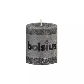 Свеча Bolsius rustic 80/68 антрацит