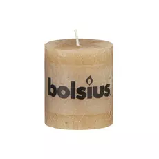 Свеча Bolsius rustic 80/68 бежевая