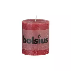 Свеча Bolsius rustic 80/68 бордовая