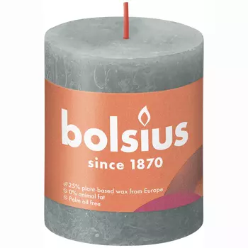 Свеча Bolsius Rustic 8х6,8 см Shine зеленая