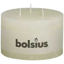 Свеча Bolsius rustic ivory 9х14 см