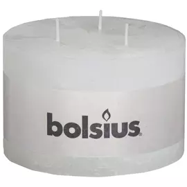 Свеча Bolsius rustic white 9х14 см