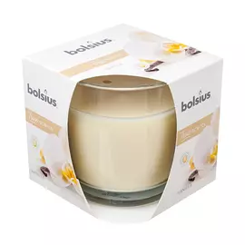 Свеча Bolsius в стакане ваниль 9,5х9,5 см