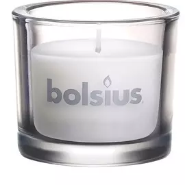 Свеча Bolsius в стекле 80/92 белая