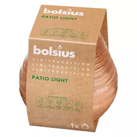 Свеча Bolsius в стекле 9,4х9,1 см земляно-коралловая