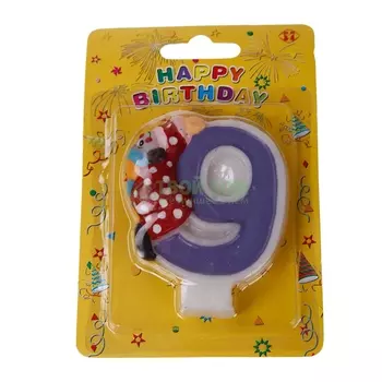 Свеча-цифра Dolomit 9 клоуном 40119