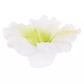 Свеча декор белая Edg ibiscus 6х10см