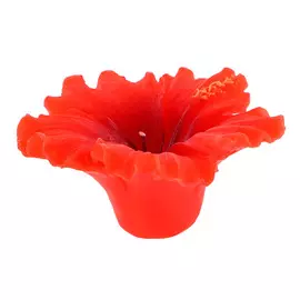 Свеча декор красная Edg ibiscus 6х10см