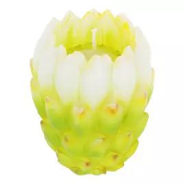 Свеча декор желтая Edg protea 9х8см