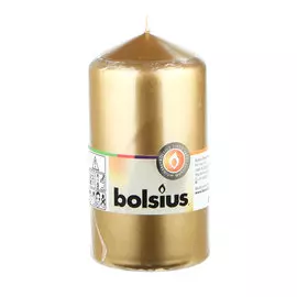 Свеча декоративная Bolsius 13х6,8 см gold