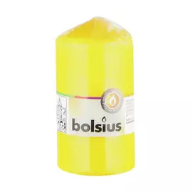 Свеча декоративная Bolsius 13х7 см желтая