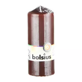 Свеча декоративная Bolsius 15х6 см коричневая