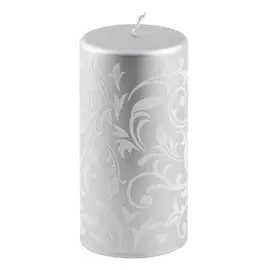 Свеча декоративная Kaemingk 7.3х14.3см серебряная