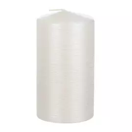 Свеча декоративная Wenzel Rustikana белая 15х8 см