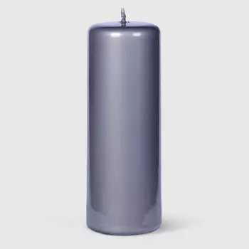 Свеча Mercury Deco Glass серая Д7 см 20 см