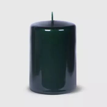 Свеча Mercury Deco Glass зелёная Д8 см 12 см