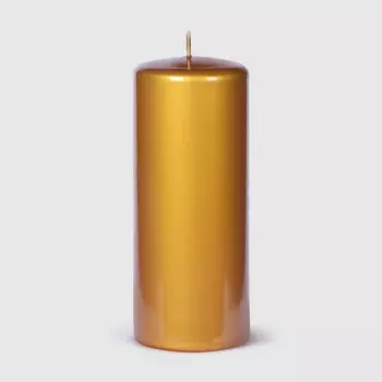 Свеча Mercury Deco Glass золотистая Д8 см 20 см