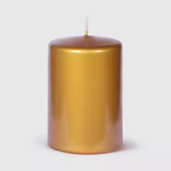 Свеча Mercury Deco Glass золотистая Д8 см 12 см