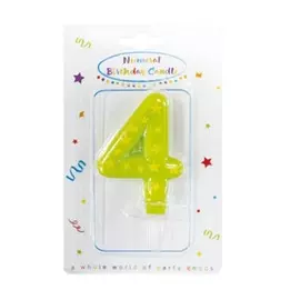 Свеча номерная для торта 4 Procos Party Essentials