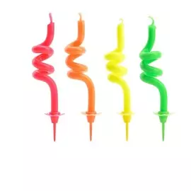 Свеча праздничная Party Deco magic 8см 4шт в ассортименте