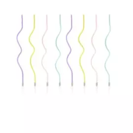 Свеча праздничная Party Deco разноцветный 14см 8шт в ассортименте