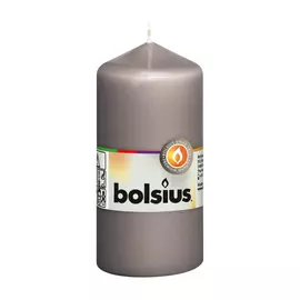 Свеча-столбик Bolsius 12x6 серая