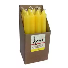 Свеча столовая 2x17,8 желтая 1 шт