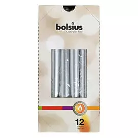 Свеча столовая Bolsius 245/2 серебро