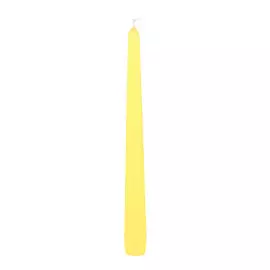Свеча столовая Bolsius 24,5х2,4 см желтая