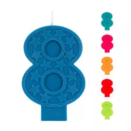 Свеча Веселая Затея ЭКО Цифра 8 в ассортименте 7 см