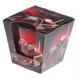 Свеча в стакане фрукты в шоколаде 115гр Бартек