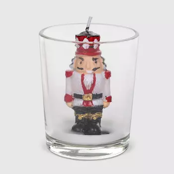 Свеча в стекле Mercury NY щелкунчик 5,5х6,7 см