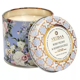 Свеча в жестяной банке Ruby Peony & Honeysuckle (8906136680388)