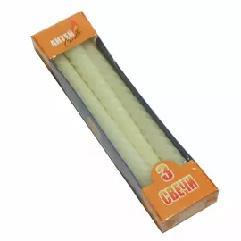 Свеча витая Антей пром белая, 3 шт