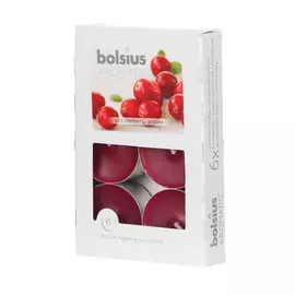 Свечи чайные ароматические 6шт Bolsius клюква