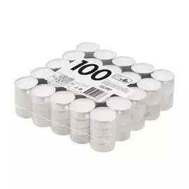 Свечи чайные Bolsius 100 штук белые 4