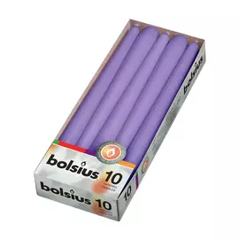 Свечи столовые Bolsius 10 шт ультрафиолетовые