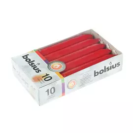 Свечи столовые Bolsius 10шт 170/20 красная