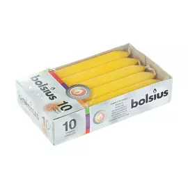 Свечи столовые Bolsius 10шт 170/20 желтая