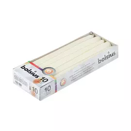 Свечи столовые Bolsius кремовые 10 шт