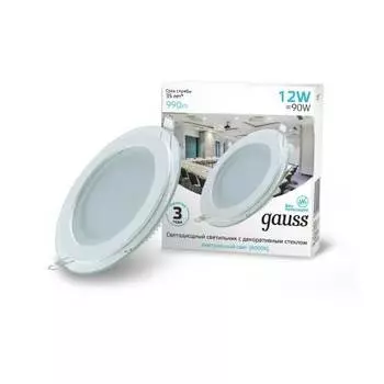 Светильник Gauss 947111212 круглый 12W 4000K