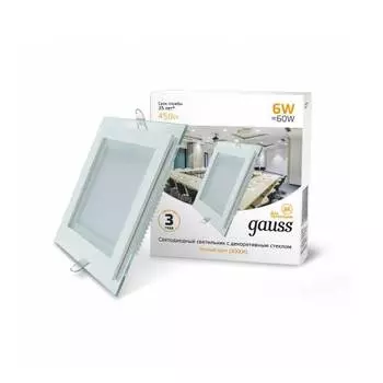 Светильник Gauss 948111106 квадрат 6W 3000K