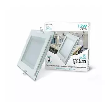 Светильник Gauss 948111212 квадрат 12W 4000K