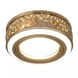 Светильник Gauss Backlight BL092 Круглый, Золото/Белый, цоколь Gu5.3, 3W, LED, 3000K